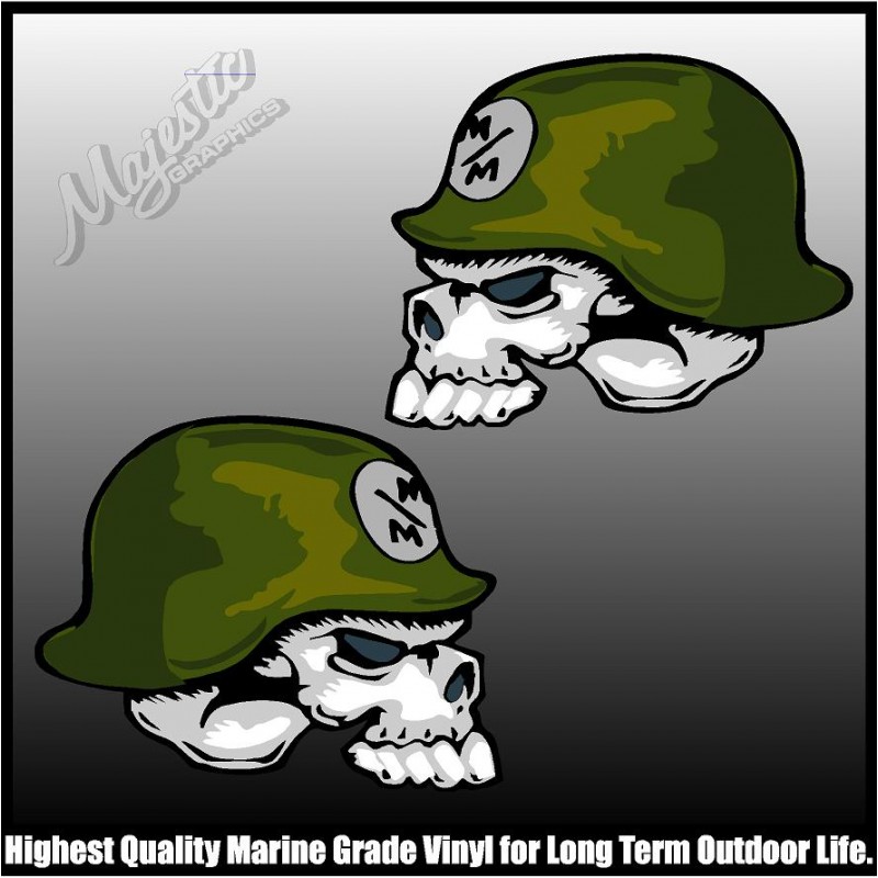 Metal Mulisha Skull - Mirrored Pair