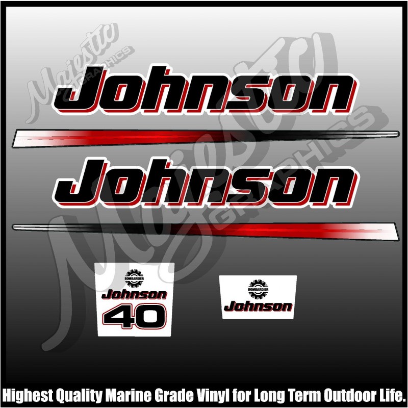 Johnson 40 hp Outboard Decals