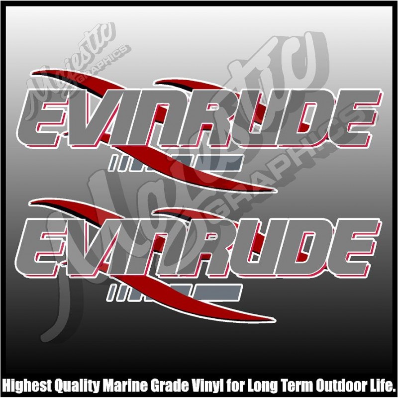 Evinrude Swoosh - Grey - 430mm x 145mm